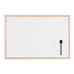 BI-OFFICE Tableau Blanc Magnétique 60 x 40 cm avec 1 Marqueur et 2 Aimants