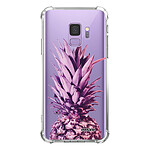 Evetane Coque Samsung Galaxy S9 anti-choc souple angles renforcés transparente Motif Ananas Dégradé Violet