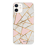 LaCoqueFrançaise Coque iPhone 12 mini silicone transparente Motif Marbre Rose ultra resistant