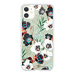 LaCoqueFrançaise Coque iPhone 11 360 intégrale transparente Motif Fleurs vert d'eau Tendance