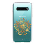 LaCoqueFrançaise Coque Samsung Galaxy S10 silicone transparente Motif Mandala Or ultra resistant