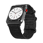 Evetane Bracelet en nylon pour Apple Watch (42/44/45/49 mm) Noir