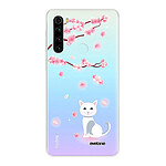 Evetane Coque Xiaomi Redmi Note 8 T 360 intégrale transparente Motif Chat et Fleurs Tendance