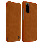 Nillkin Etui pour Samsung Galaxy S20 avec Porte-carte Cuir Qin  Marron