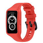 Avizar Bracelet pour Huawei Band 7 / 6 Pro / 6 / Honor Band 6 Silicone Souple  Rouge
