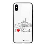 LaCoqueFrançaise Coque iPhone X/Xs Coque Soft Touch Glossy J'aime Marseille Design