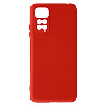 Avizar Coque Xiaomi Redmi Note 11 et 11s Silicone Semi-rigide Soft-touch Fine rouge