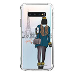 LaCoqueFrançaise Coque Samsung Galaxy S10 anti-choc souple angles renforcés transparente Motif Working girl