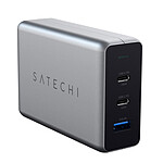 Satechi Chargeur Secteur GaN 100W 2 USB-C PD + USB Design Compact Gris Sidéral