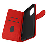 Avizar Étui Oppo A94 5G Protection avec Porte-carte Fonction Support rouge