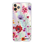 Evetane Coque iPhone 11 Pro silicone fond holographique Fleurs Multicolores Design
