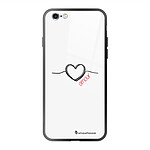 LaCoqueFrançaise Coque iPhone 6/6S Coque Soft Touch Glossy Coeur Noir Amour Design