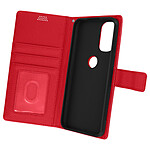 Avizar Housse pour Motorola Moto G62 5G, G31 et G41 Aspect Grainé Clapet Portefeuille Stand Vidéo  rouge