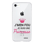 Evetane Coque iPhone 7/8/ iPhone SE 2020 360 intégrale transparente Motif Je suis une princesse Tendance