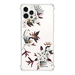 LaCoqueFrançaise Coque iPhone 12/12 Pro anti-choc souple angles renforcés transparente Motif Fleurs Sauvages