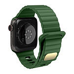 Avizar Bracelet pour Apple 49mm / 45mm / 44mm / 42mm Silicone Souple et Doux vert foncé