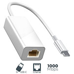 Avizar Adaptateur Ethernet RJ45  blanc pour Ordinateur Windows et Macbook, 1000 Mbps