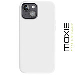 Moxie Coque pour iPhone 15 Plus Semi-rigide Intérieur Microfibre Blanc