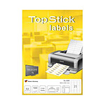 TOP STICK Pochette de1200 étiquettes universelles 88,9 x 46,6 mm, blanc