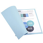 EXACOMPTA Paquet de 100 chemises Foldyne 250 carte recyclée 240 grammes coloris bleu