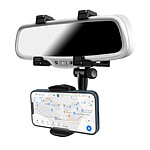 Avizar Support Voiture Smartphone Fixation sur Rétroviseur Rotatif à 360° Noir