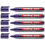 EDDING Marqueur Permanent 300 Violet Pointe Ronde 1,5-3 mm x 5