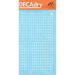 DECADRY Chiffres Transferts (1 Feuille) DDB6F 4 mm Blanc