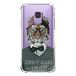 Evetane Coque Samsung Galaxy S9 anti-choc souple angles renforcés transparente Motif Tigre Fashion