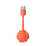 NATIVE UNION Câble Micro USB vers USB 2.0 Key Forme de Nœud Marin en Nylon Tissé Résistant Orange