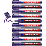 EDDING Marqueur Permanent 300 Violet Pointe Ronde 1,5-3 mm x 10