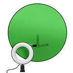 Bigben Fond vert et Ring Light 3 niveaux de luminosité Fixation ruban scratch