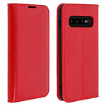 Avizar Étui Samsung Galaxy S10 Plus Housse Folio Cuir Support Vidéo rouge