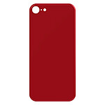 Clappio Vitre arrière de remplacement pour Apple iPhone SE 2020 et 8 Rouge