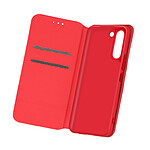 Avizar Housse Samsung Galaxy S21 Étui Folio Portefeuille Fonction Support Rouge