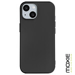 Moxie Coque pour iPhone 15 Plus Silicone Ultra-fine 0.25mm Finition Mate Noir