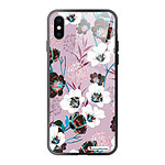 LaCoqueFrançaise Coque iPhone X/Xs Coque Soft Touch Glossy Fleurs parme Design