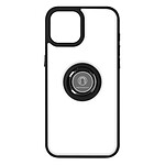 Avizar Coque pour iPhone 15 Plus Bi-matière Bague Métallique Support Vidéo  Noir