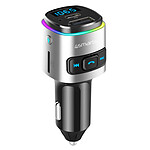 4smarts Transmetteur FM Bluetooth avec Chargeur Voiture USB et USB-C PD 18W  Noir