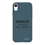 Evetane Coque iPhone Xr Silicone Liquide Douce bleu nuit Parfaite Avec De Jolis Défauts