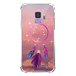 Evetane Coque Samsung Galaxy S9 anti-choc souple angles renforcés transparente Motif Attrape rêve rose