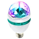Avizar Ampoule LED RGB Multicolore Rotative Effet Disco Filetage E27 Blanc