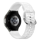Avizar Bracelet pour Galaxy Watch 5 / 5 Pro / 4 Silicone Texturé Losange  Blanc