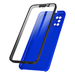 Avizar Coque pour Samsung Galaxy A03s Intègrale Arrière Rigide Bleu et Avant Souple Transparent