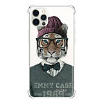 Evetane Coque iPhone 12/12 Pro anti-choc souple angles renforcés transparente Motif Tigre Fashion