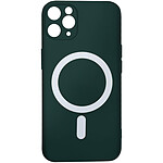 Avizar Coque MagSafe pour iPhone 11 Pro Soft Touch Finition Mate Bords Surélevés  vert foncé