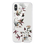 LaCoqueFrançaise Coque iPhone X/Xs silicone transparente Motif Fleurs Sauvages ultra resistant