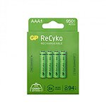 GP Batteries - Pack de 4 piles rechargeable Recyko+ AAA 950mAh