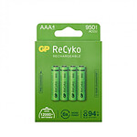 GP Batteries - Pack de 4 piles rechargeable Recyko+ AAA 950mAh