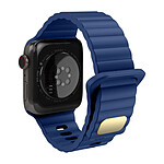 Avizar Bracelet pour Apple 49mm / 45mm / 44mm / 42mm Silicone Souple et Doux bleu nuit