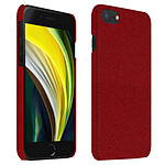 Avizar Coque pour iPhone SE 2020 / 8 / 7 Rigide Finition Tissu Ultra-fine Lavable à l'eau Rouge